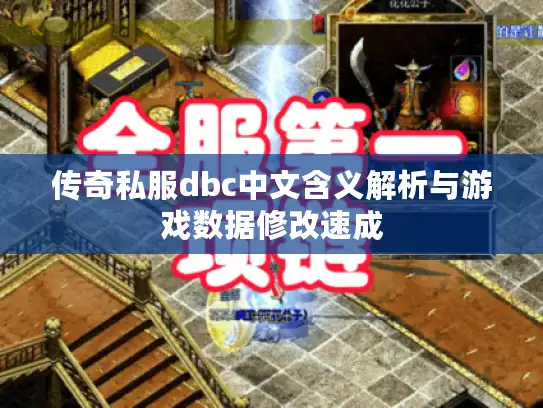 传奇私服dbc中文含义解析与游戏数据修改速成 传奇私服dbc中文含义解析与游戏数据修改速成
