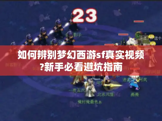 如何辨别梦幻西游sf真实视频?新手必看避坑指南