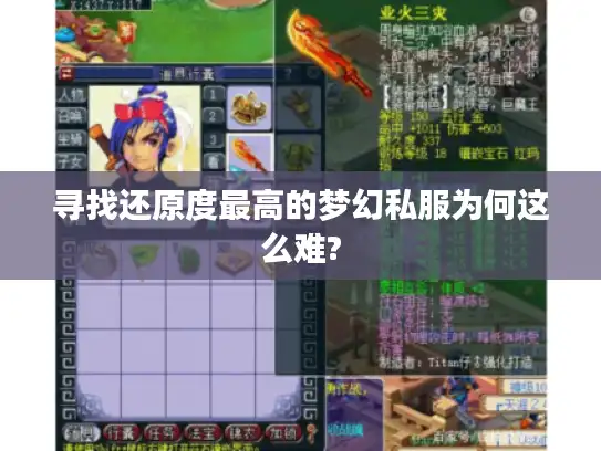 寻找还原度最高的梦幻私服为何这么难?