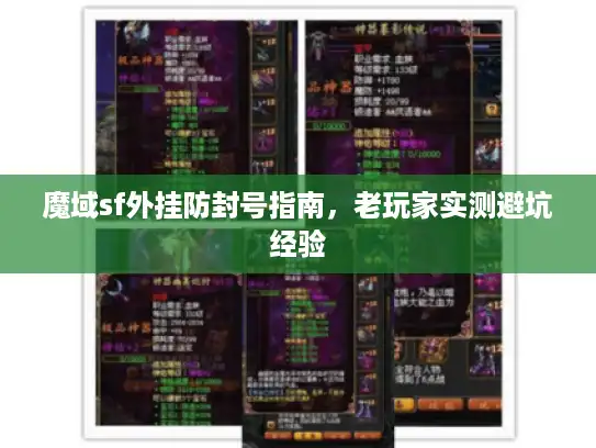 魔域sf外挂防封号指南，老玩家实测避坑经验
