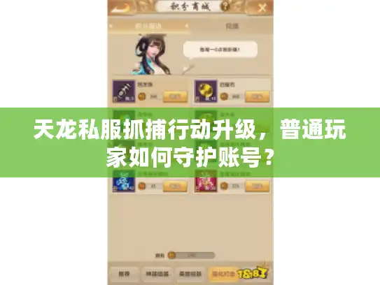 天龙私服抓捕行动升级，普通玩家如何守护账号？