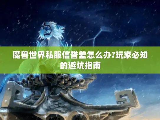 魔兽世界私服信誉差怎么办?玩家必知的避坑指南 魔兽世界私服信誉差怎么办?玩家必知的避坑指南