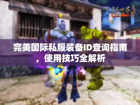 完美国际私服装备ID查询指南，使用技巧全解析