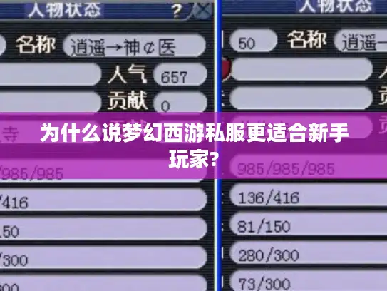 为什么说梦幻西游私服更适合新手玩家? 为什么说梦幻西游私服更适合新手玩家?
