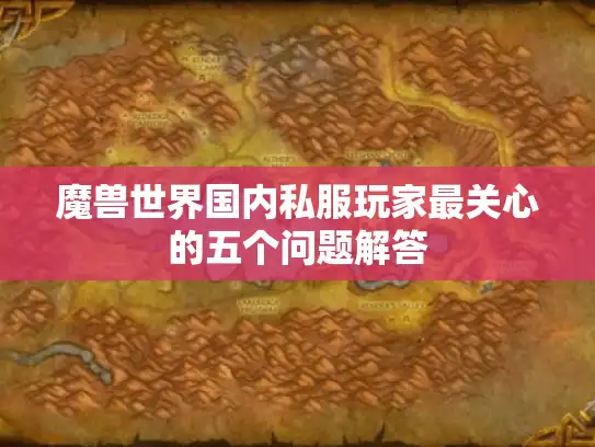 魔兽世界国内私服玩家最关心的五个问题解答