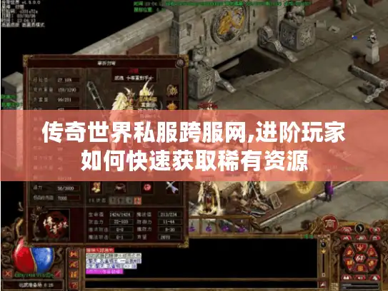 传奇世界私服跨服网,进阶玩家如何快速获取稀有资源