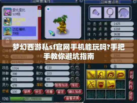 梦幻西游私sf官网手机能玩吗?手把手教你避坑指南
