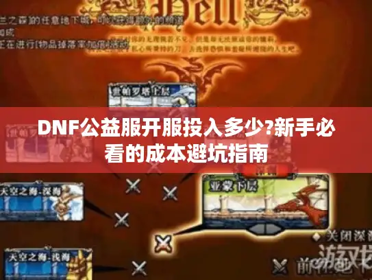 DNF公益服开服投入多少?新手必看的成本避坑指南