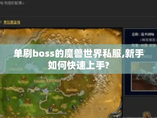 单刷boss的魔兽世界私服,新手如何快速上手?