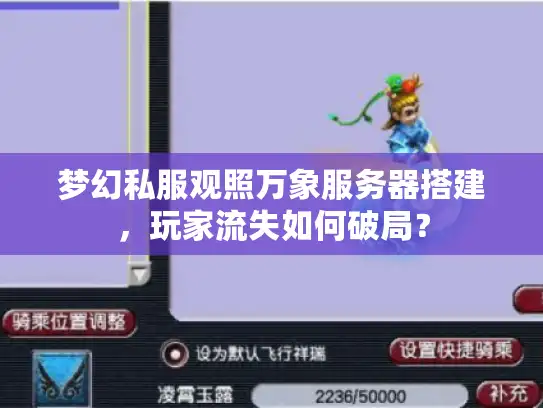 梦幻私服观照万象服务器搭建，玩家流失如何破局？