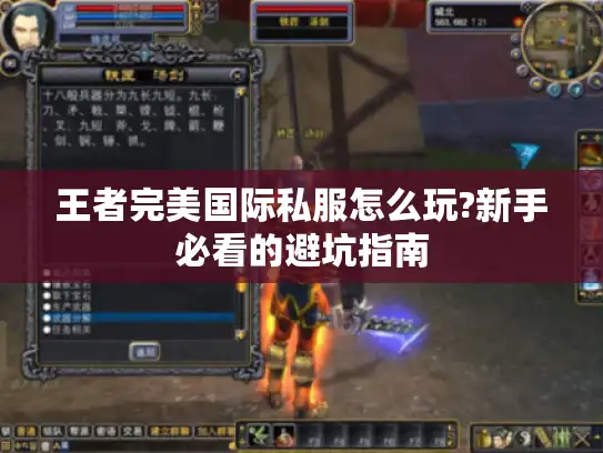 王者完美国际私服怎么玩?新手必看的避坑指南