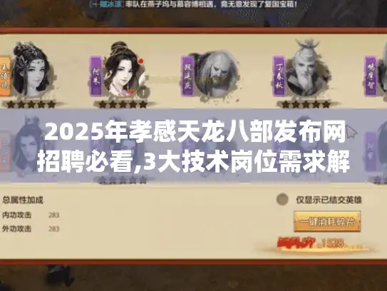 2025年孝感天龙八部发布网招聘必看,3大技术岗位需求解析及应聘指南