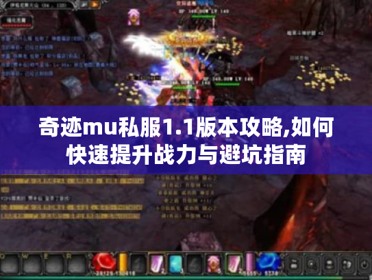 奇迹mu私服1.1版本攻略,如何快速提升战力与避坑指南 奇迹mu私服1.1版本攻略,如何快速提升战力与避坑指南