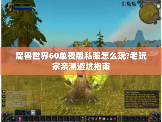 魔兽世界60单夜版私服怎么玩?老玩家亲测避坑指南