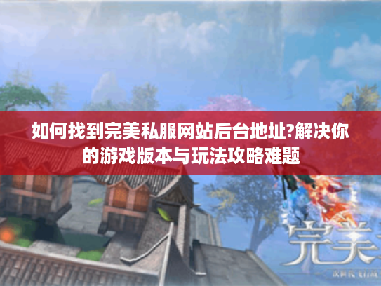 如何找到完美私服网站后台地址?解决你的游戏版本与玩法攻略难题