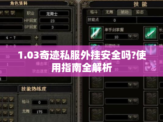 1.03奇迹私服外挂安全吗?使用指南全解析