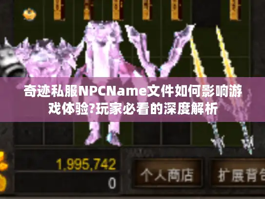 奇迹私服NPCName文件如何影响游戏体验?玩家必看的深度解析