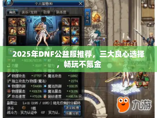 2025年DNF公益服推荐,三大良心选择,畅玩不氪金 2025年DNF公益服推荐,三大良心选择,畅玩不氪金