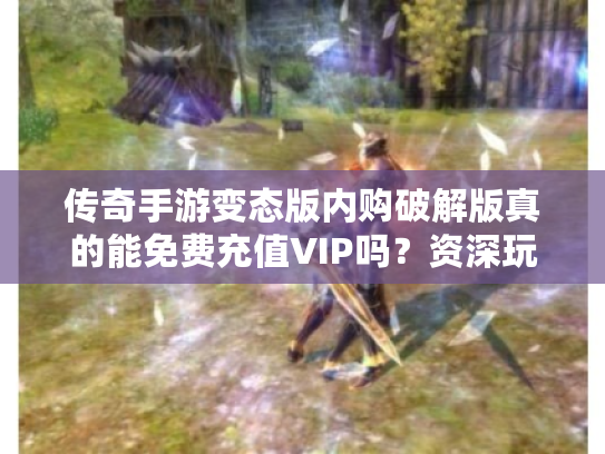 传奇手游变态版内购破解版真的能免费充值VIP吗？资深玩家实测避坑指南