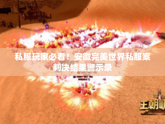 私服玩家必看!安徽完美世界私服案判决结果警示录 私服玩家必看!安徽完美世界私服案判决结果警示录