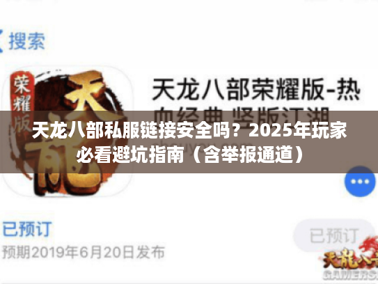 天龙八部私服链接安全吗？2025年玩家必看避坑指南（含举报通道）