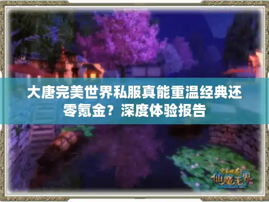 大唐完美世界私服真能重温经典还零氪金?深度体验报告 大唐完美世界私服真能重温经典还零氪金?深度体验报告