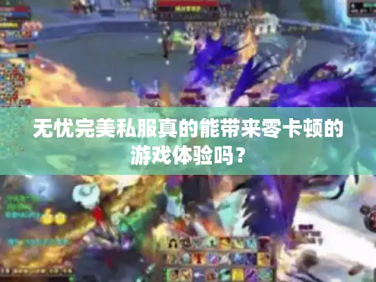 无忧完美私服真的能带来零卡顿的游戏体验吗？