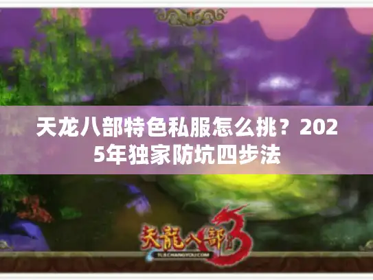 天龙八部特色私服怎么挑？2025年独家防坑四步法