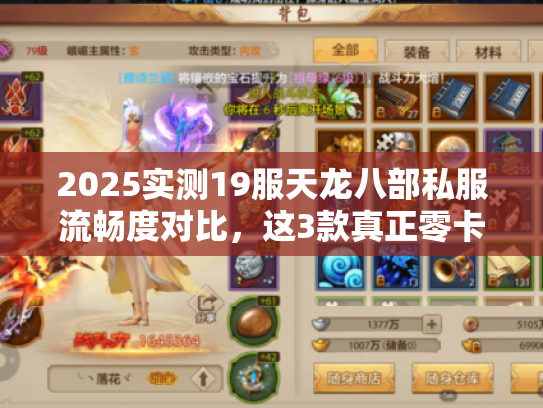2025实测19服天龙八部私服流畅度对比，这3款真正零卡顿