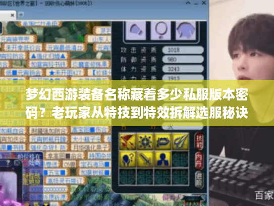 梦幻西游装备名称藏着多少私服版本密码?老玩家从特技到特效拆解选服秘诀 梦幻西游装备名称藏着多少私服版本密码?老玩家从特技到特效拆解选服秘诀