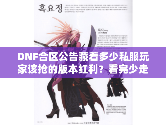 DNF合区公告藏着多少私服玩家该抢的版本红利？看完少走3个月弯路