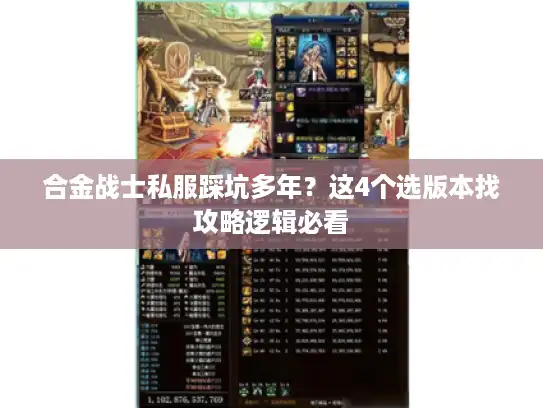 合金战士私服踩坑多年？这4个选版本找攻略逻辑必看