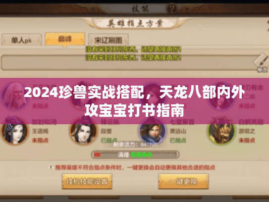 2024珍兽实战搭配,天龙八部内外攻宝宝打书指南 2024珍兽实战搭配,天龙八部内外攻宝宝打书指南