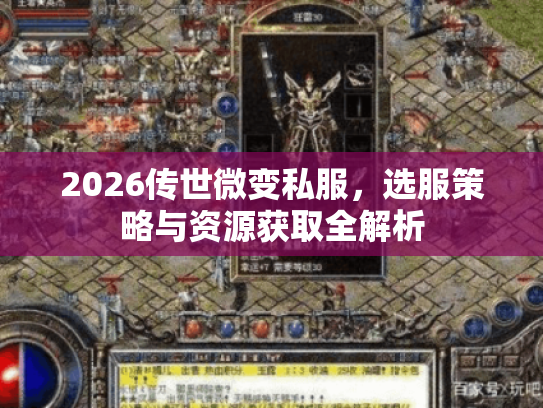 2026传世微变私服，选服策略与资源获取全解析