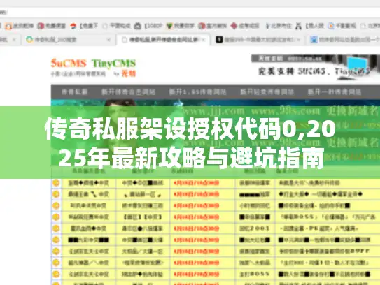 传奇私服架设授权代码0,2025年最新攻略与避坑指南