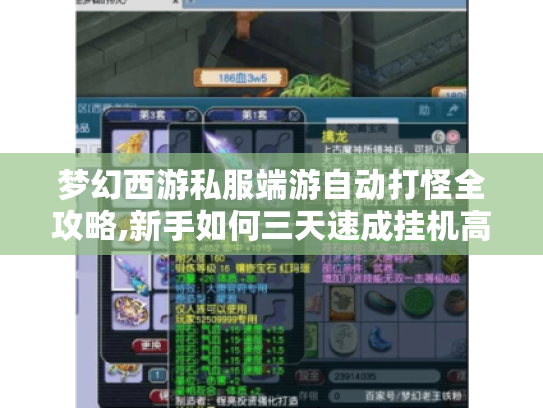 梦幻西游私服端游自动打怪全攻略,新手如何三天速成挂机高手?