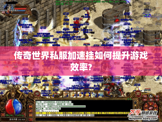 传奇世界私服加速挂如何提升游戏效率?
