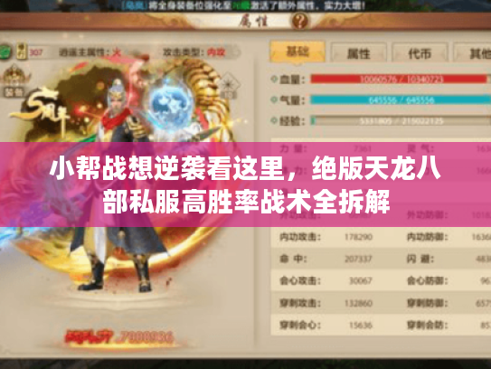 小帮战想逆袭看这里,绝版天龙八部私服高胜率战术全拆解 小帮战想逆袭看这里,绝版天龙八部私服高胜率战术全拆解