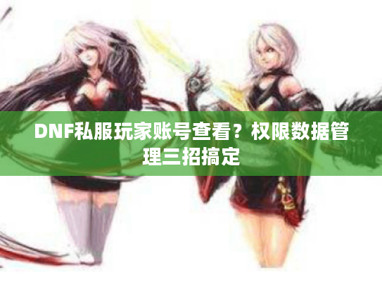 DNF私服玩家账号查看？权限数据管理三招搞定