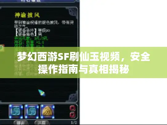 梦幻西游SF刷仙玉视频，安全操作指南与真相揭秘