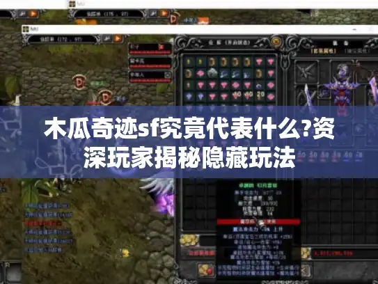 木瓜奇迹sf究竟代表什么?资深玩家揭秘隐藏玩法