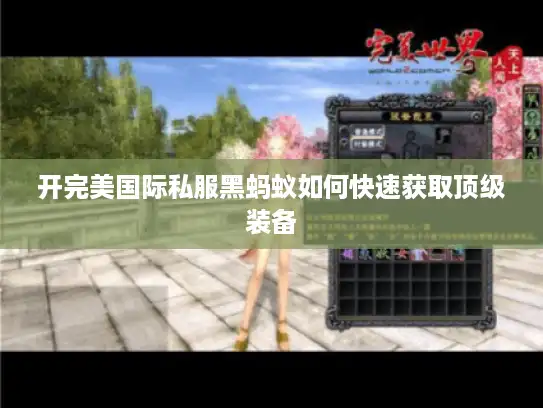 开完美国际私服黑蚂蚁如何快速获取顶级装备
