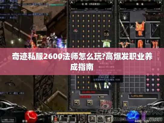 奇迹私服2600法师怎么玩?高爆发职业养成指南
