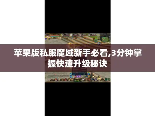 苹果版私服魔域新手必看,3分钟掌握快速升级秘诀