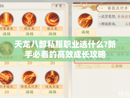 天龙八部私服职业选什么?新手必看的高效成长攻略