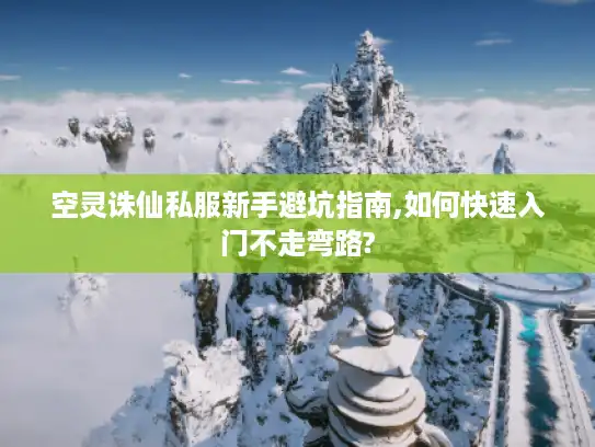 空灵诛仙私服新手避坑指南,如何快速入门不走弯路?