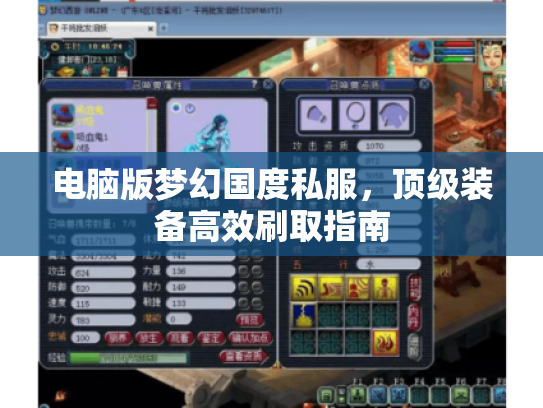 电脑版梦幻国度私服，顶级装备高效刷取指南
