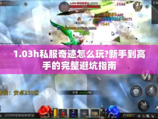 1.03h私服奇迹怎么玩?新手到高手的完整避坑指南