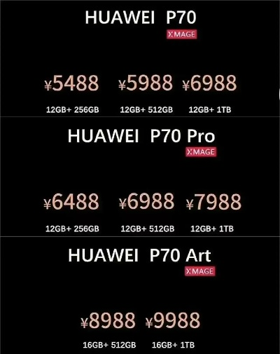 华为P70价格揭晓：性价比之王，你值得拥有