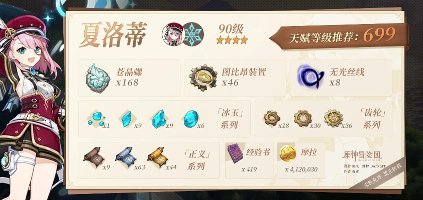 原神夏洛蒂突破素材攻略，快速收集！